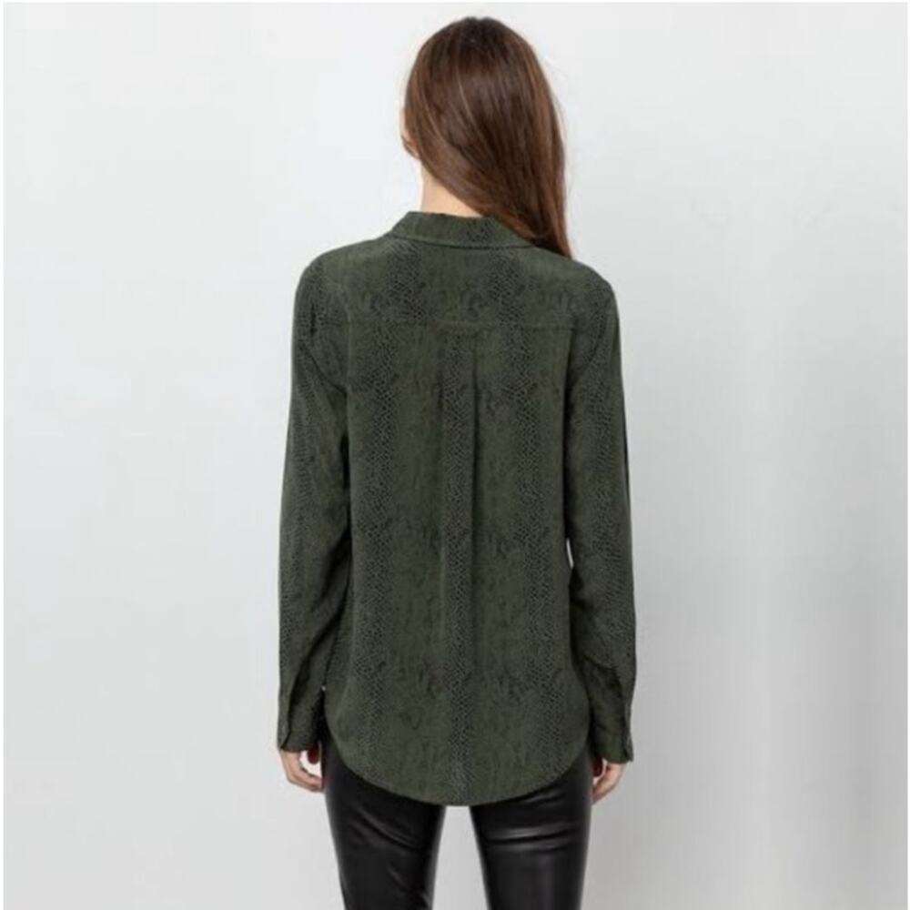 Rails Kate Silk Python Print Button Down Blouse I… - image 2